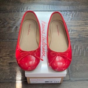 Hanna Andersson Patrika Ballet Flat red girl 13.5
